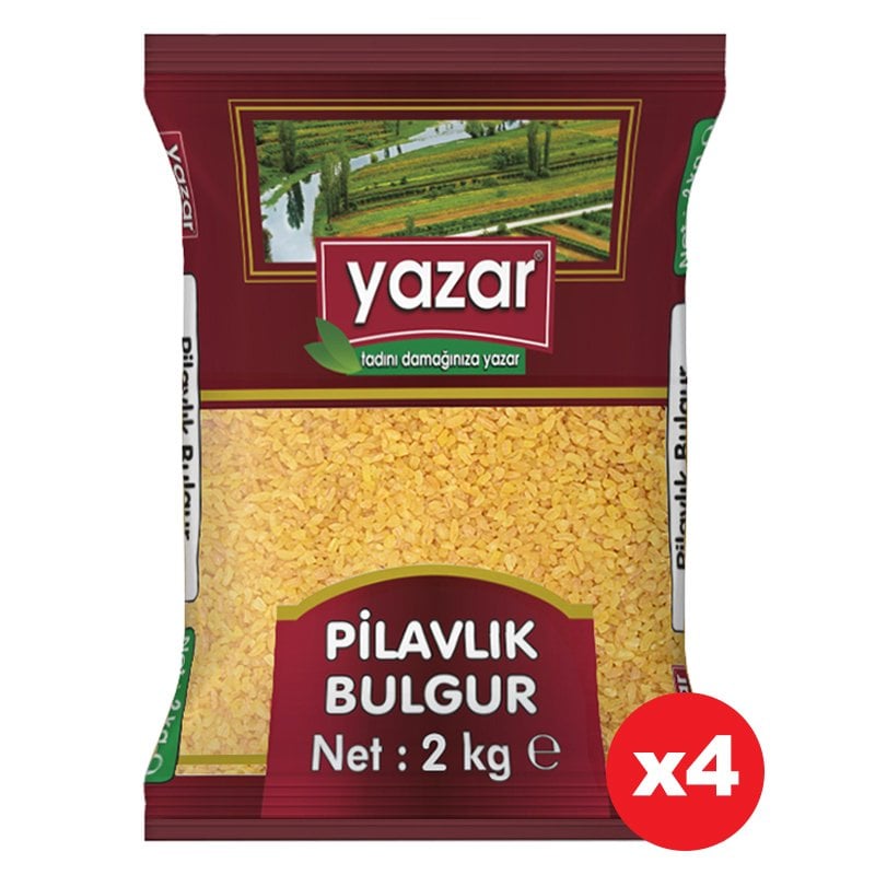 Yazar Pilavlık Bulgur 2 Kg x 4 Paket