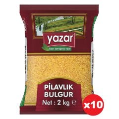 Yazar Pilavlık Bulgur 2 Kg x 10 Paket