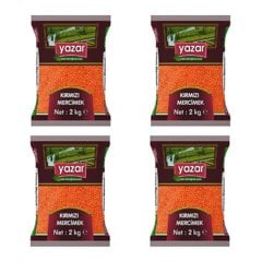 Yazar Yerli Kırmızı Mercimek 2 Kg. x 4 Paket