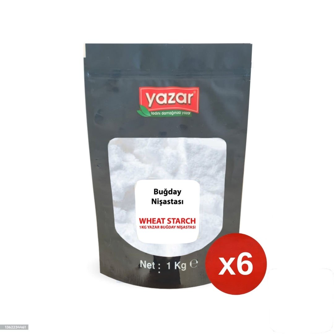 1 Kg x 6 Paket Yazar Buğday Nişastası
