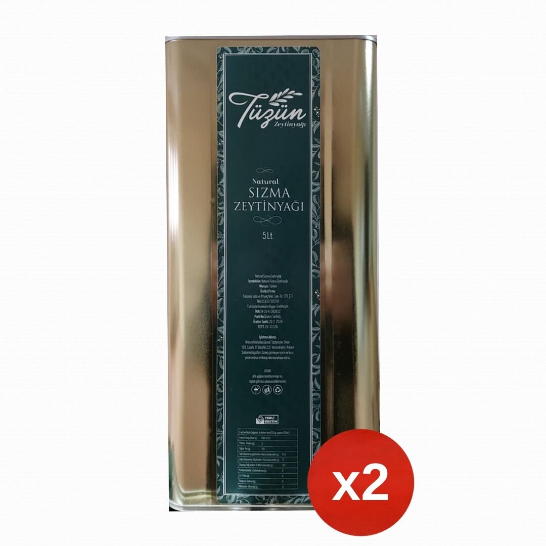 5 Lt x 2 Teneke Tüzün Natural Sızma Zeytinyağı