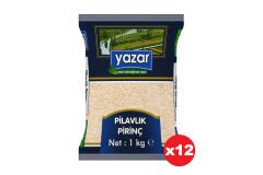 Yazar Pilavlık Saf Pirinç 1 Kg x 12 Pak