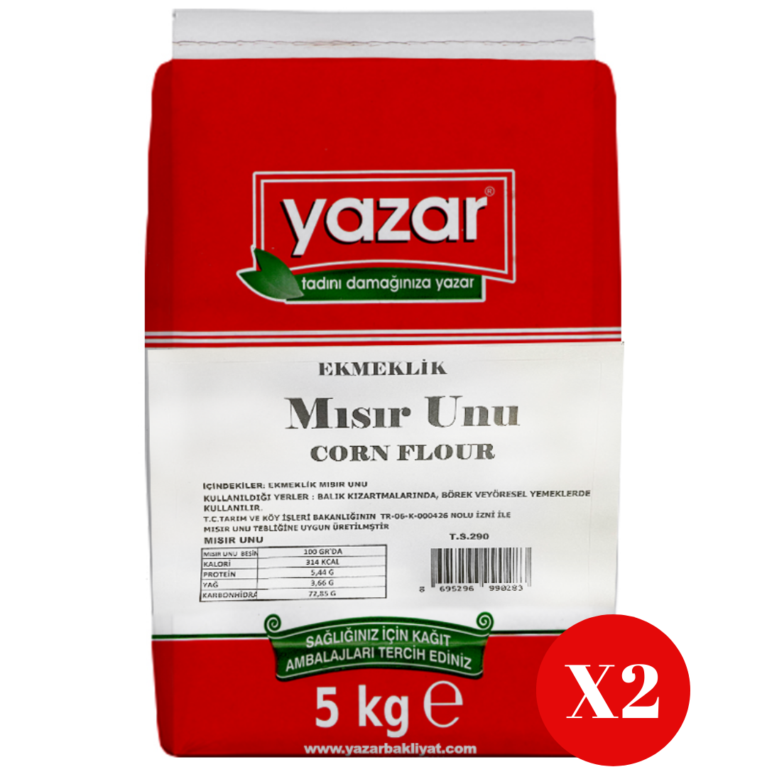 Yazar Ekmeklik Mısır Unu 5 Kg x 2 Paket (Karadeniz)