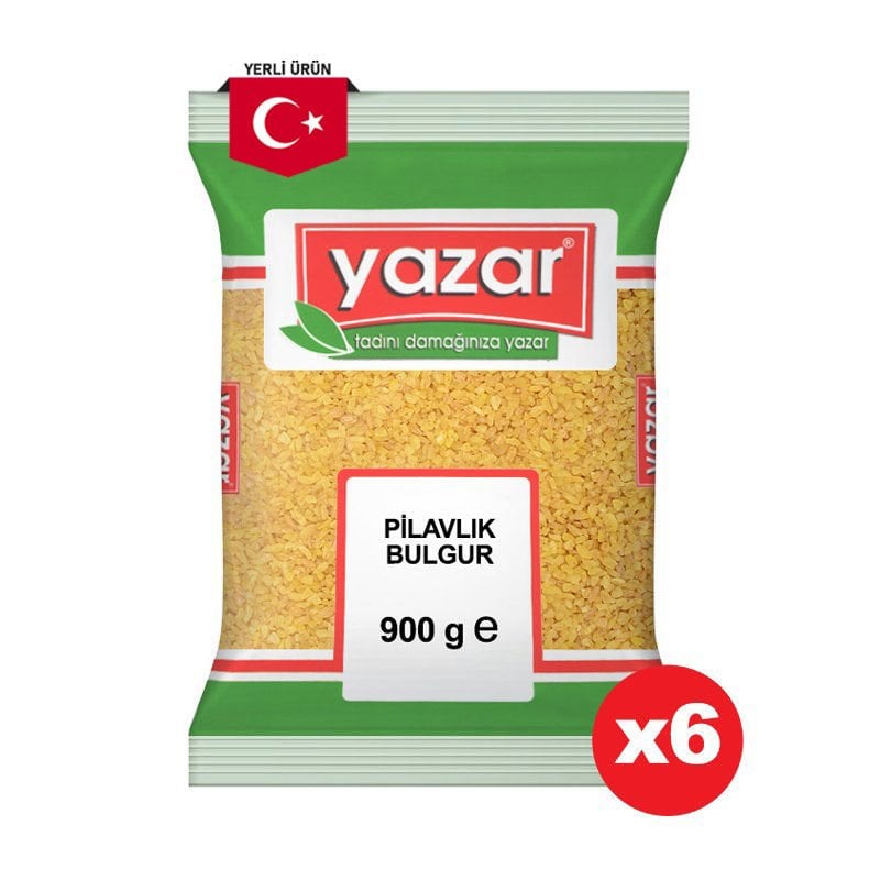 Yazar Pilavlık Bulgur 900 Gr x 6 Paket