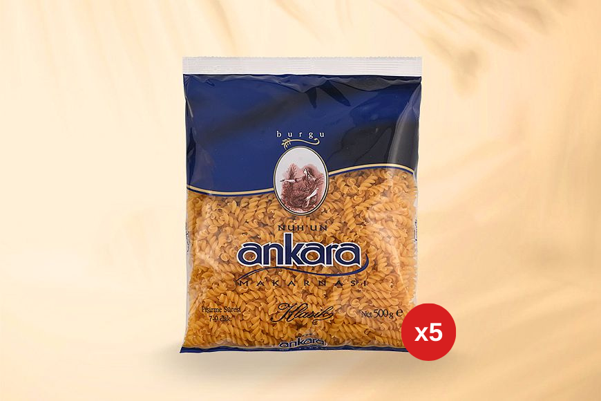 Nuh'un Ankara Burgu Makarna 500 Gr x 5 Paket