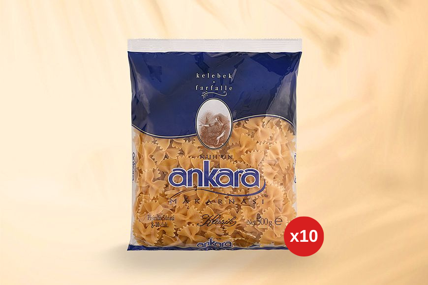 Nuh'un Ankara Kelebek Makarna 500 Gr x 10 Paket