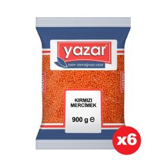 Yazar Kırmızı Mercimek 900 Gr x 6 Paket