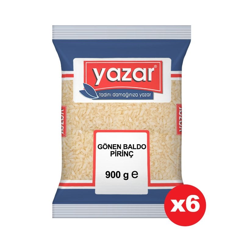Yazar Gönen Baldo Pirinç 900 Gr x 6 Paket