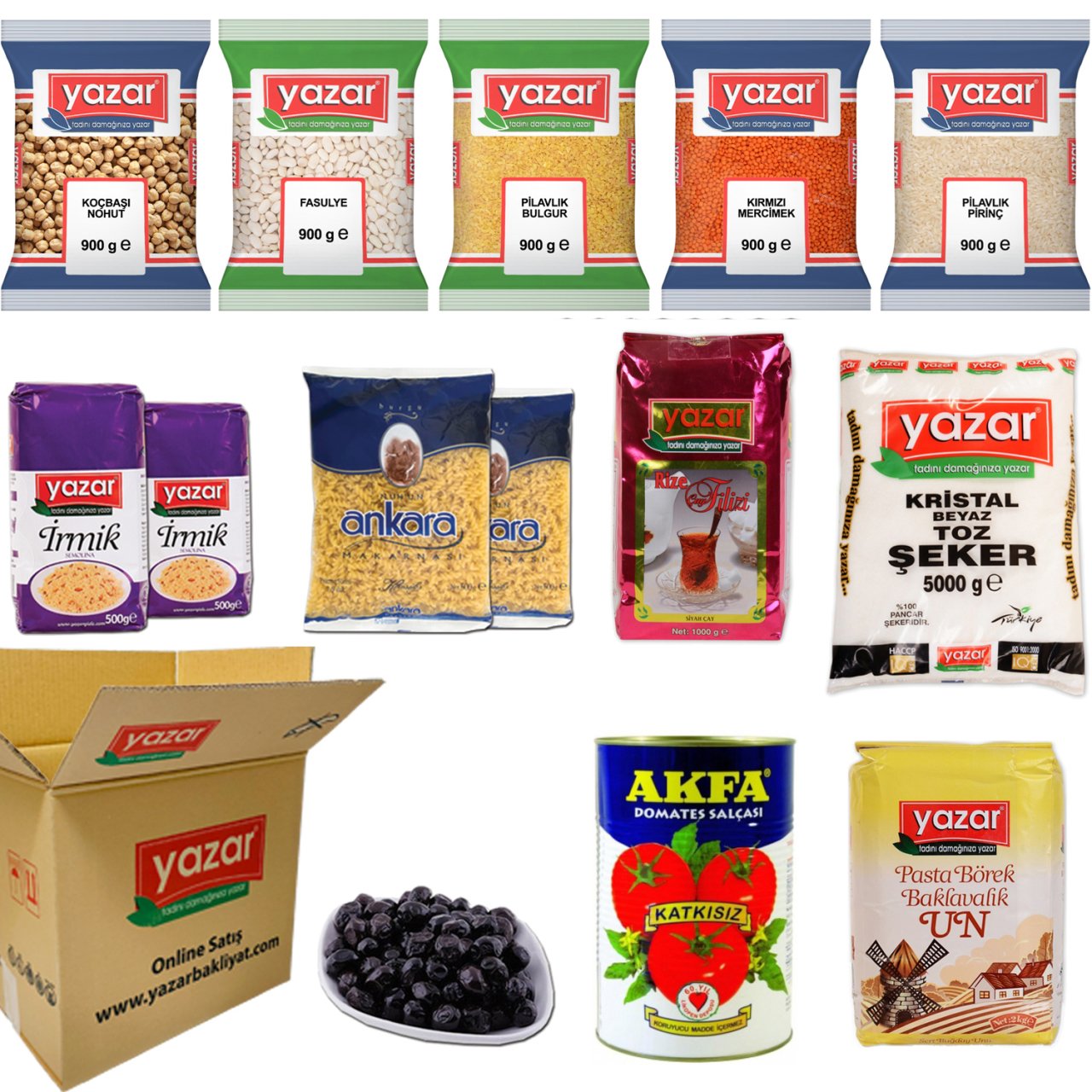 Yazar Ramazan Paket 12 Parça 16,5 Kg.