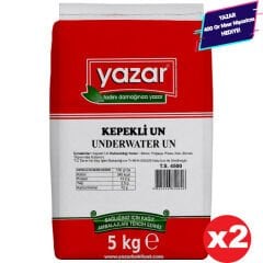 Yazar Taş Değirmende Öğütülmüş Tam Buğday Kepekli Un 5 Kg x 2 Paket