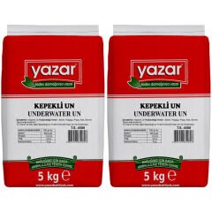Yazar Taş Değirmende Öğütülmüş Tam Buğday Kepekli Un 5 Kg x 2 Paket