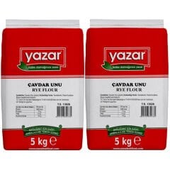 Yazar Taş Değirmende Öğütülmüş Çavdar Unu 5 Kg x 2 Paket