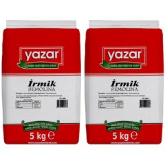 Yazar İrmik 5 Kg x 2 Paket