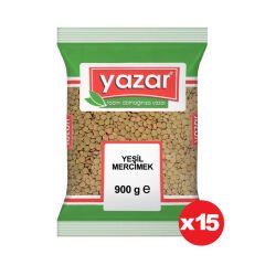 Yazar Yeşil Mercimek 900 Gr x 15 Paket