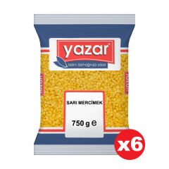 Yazar Sarı Mercimek 750 Gr x 6 Paket
