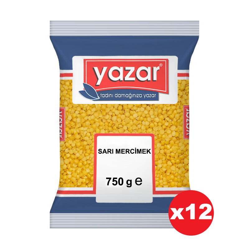 Yazar Sarı Mercimek 750 Gr x 12 Paket