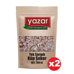 Yazar Tek Sargılı Küp Şeker 750 Gr x 2 Adet