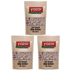 Yazar Tek Sargılı Küp Şeker 750 Gr x 3 Adet
