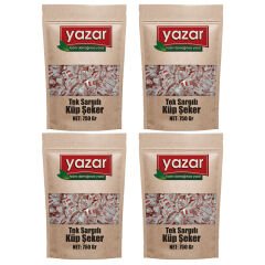Yazar Tek Sargılı Küp Şeker 750 Gr x 4 Adet