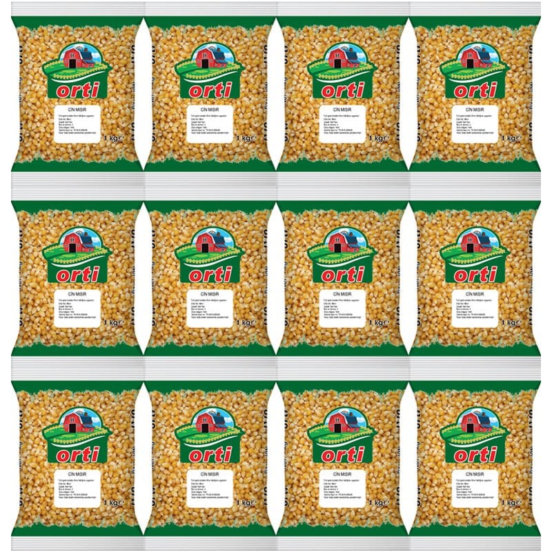 Orti Patlatmalık Cin Mısır 1 Kg x 12 Paket