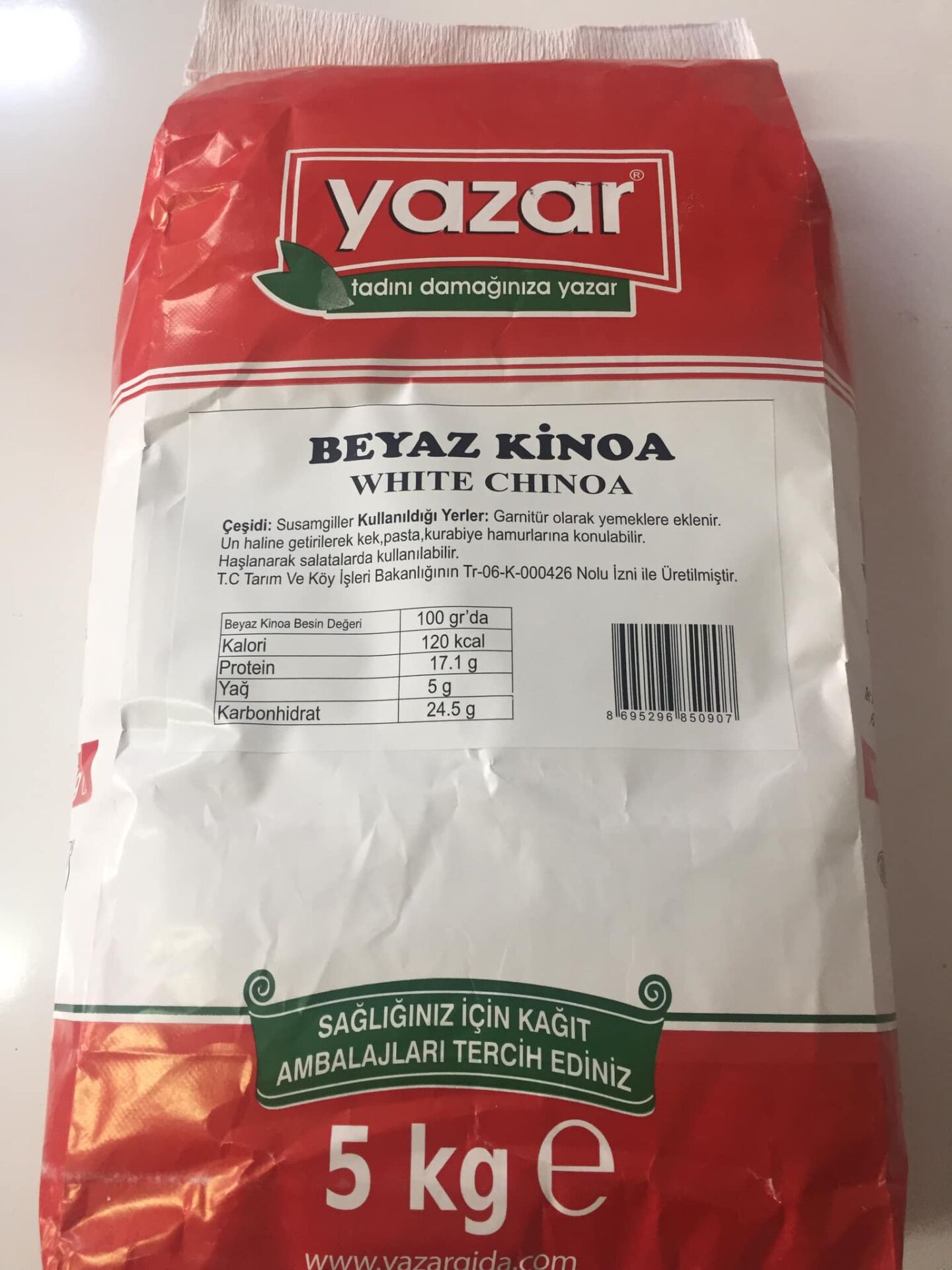 Yazar Kinoa 5 Kg
