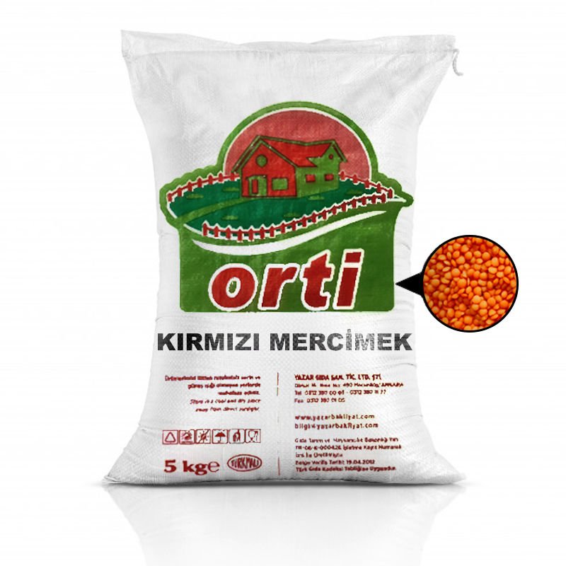Orti Kırmızı Mercimek 5 Kg