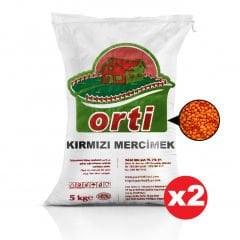 Orti Kırmızı Mercimek 5 Kg x 2 Paket