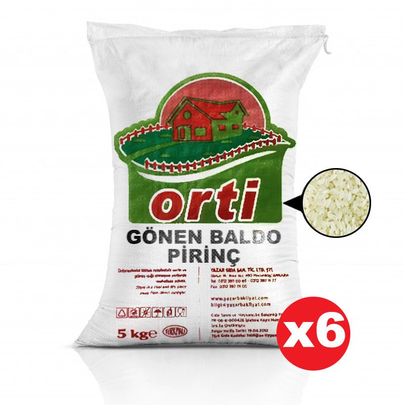 Orti Gönen Baldo Pirinç 5 Kg x 6 Paket