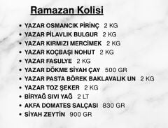 Yazar Ramazan Paketi (9) 11 Parça 18,230 Kg