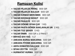 Yazar Ramazan Paket (6) (Kolisi) 16 Parça 17,730 Kg