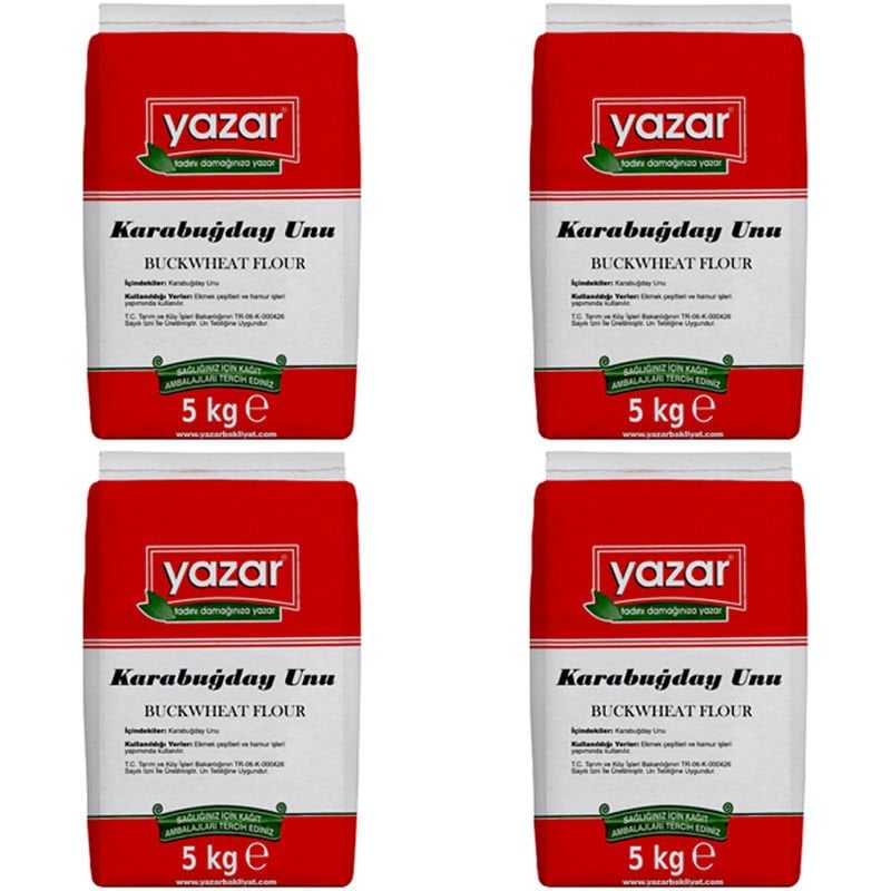 Yazar Taş Değirmende Öğütülmüş Karabuğday Unu 5 Kg x 4 Paket