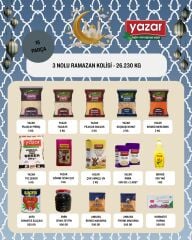 Yazar Ramazan Paketi (3) (Kolisi) 16 Parça 26,230 Kg