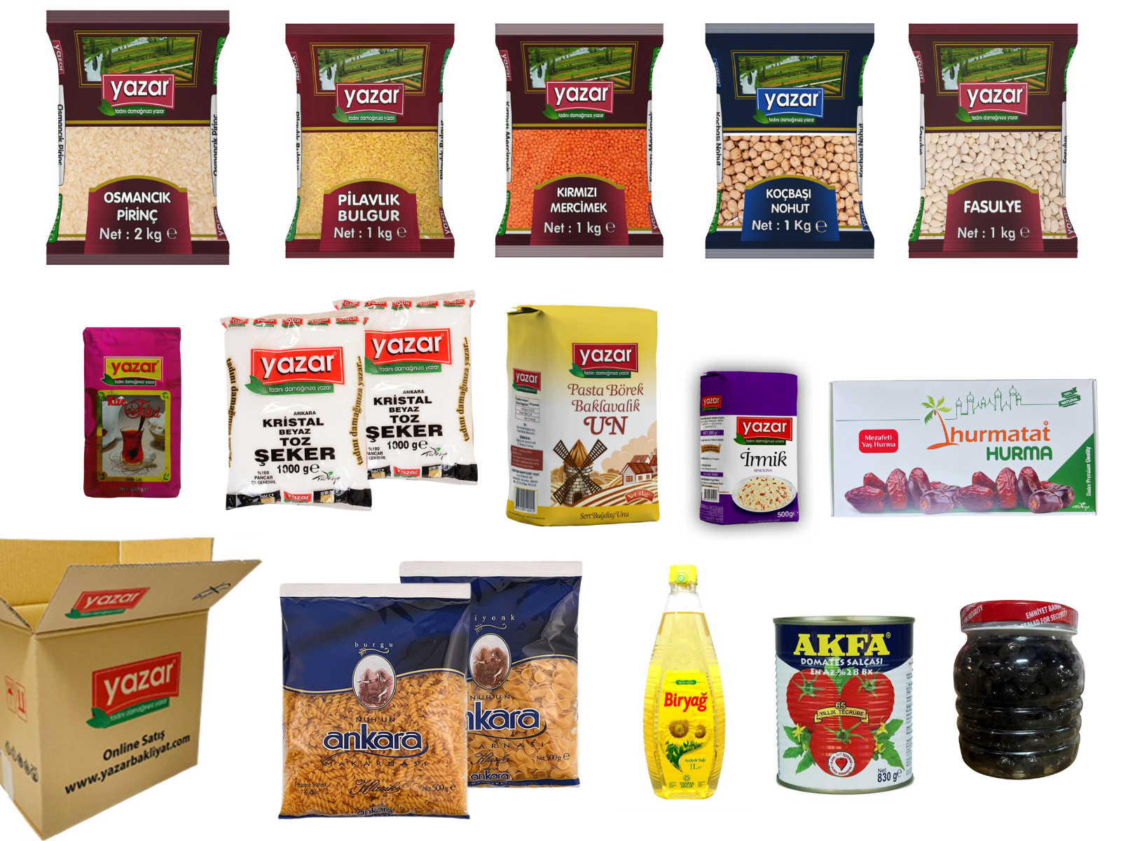 Yazar Ramazan Paketi (5) 16 Parça 15,230 Kg
