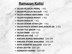 Yazar Ramazan Paketi (7) 15 Parça 13,730 Kg