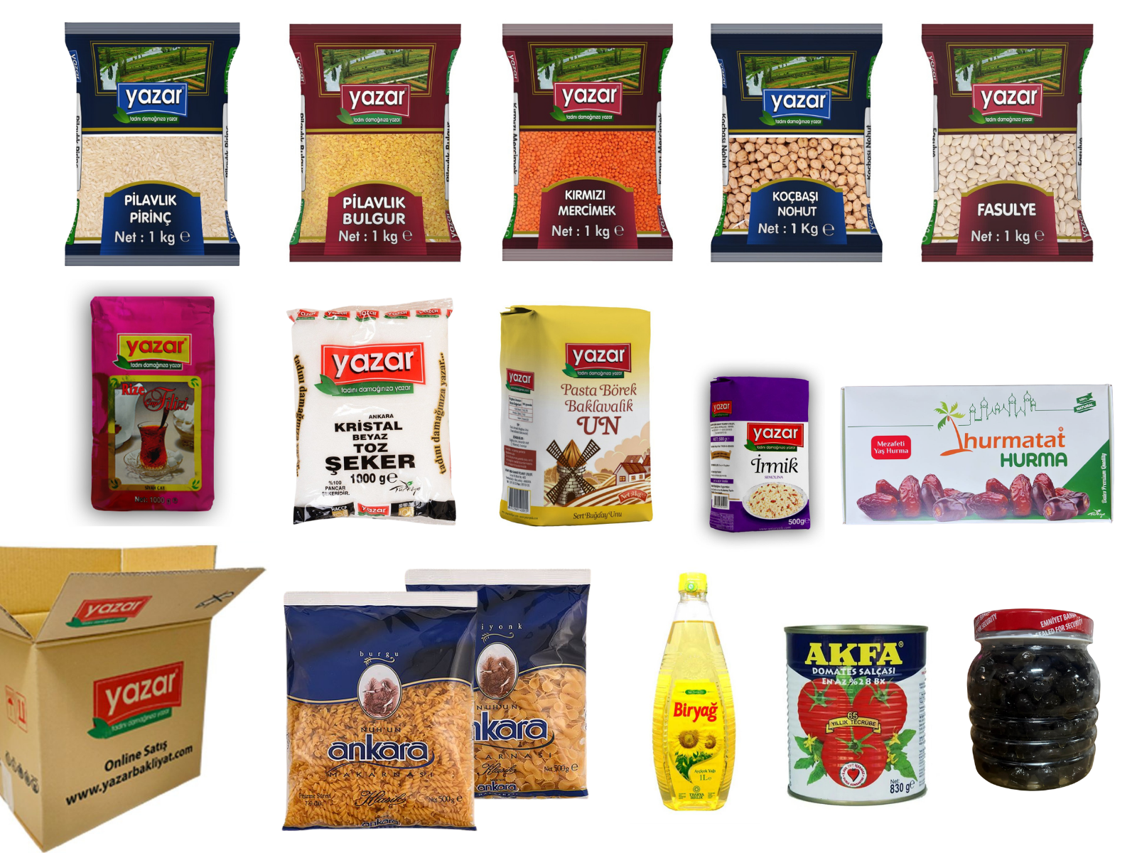 Yazar Ramazan Paketi (7) 15 Parça 13,730 Kg