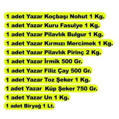 Yazar Ramazan Paketi (Kolisi) 11 Parça 10,75 Kg