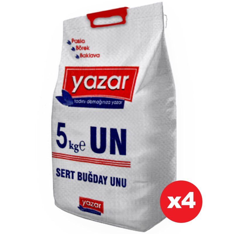 Yazar Yufkalık - Bazlamalık Un 5 Kg x 4 Paket