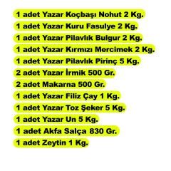 Yazar Ramazan Paketi (Kolisi) 12 Parça 28 Kg