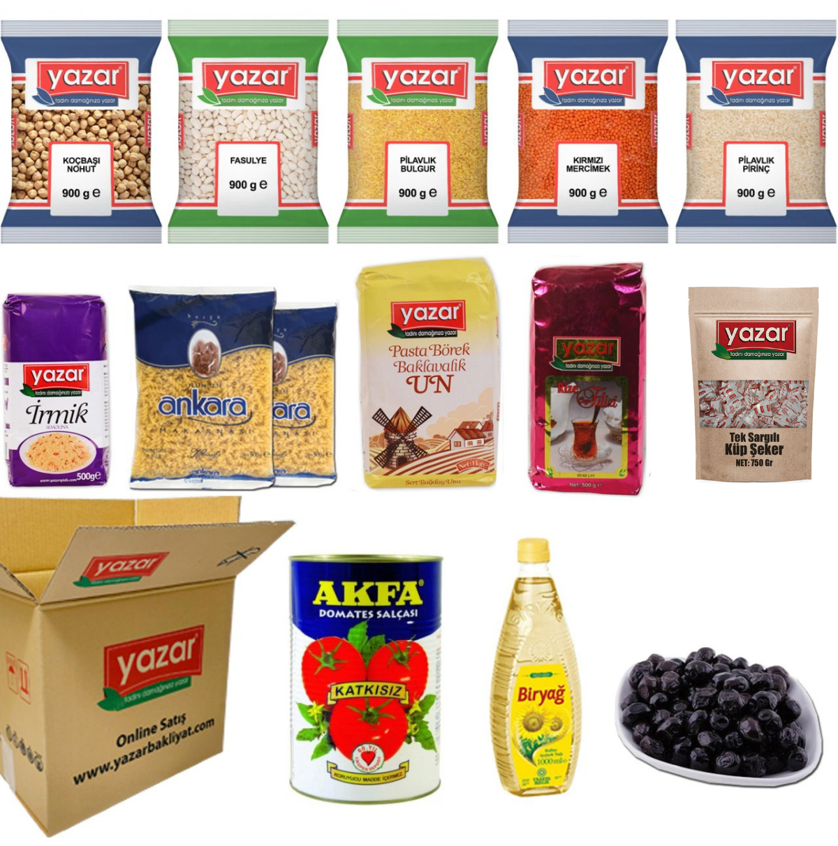 Yazar Ramazan Paketi 13 Parça 11,25 Kg.