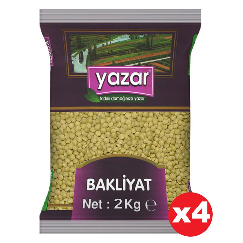 Yazar Yeşil Mercimek 2 Kg x 4 Paket