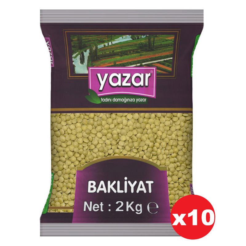 Yazar Yeşil Mercimek 2 Kg x 10 Paket