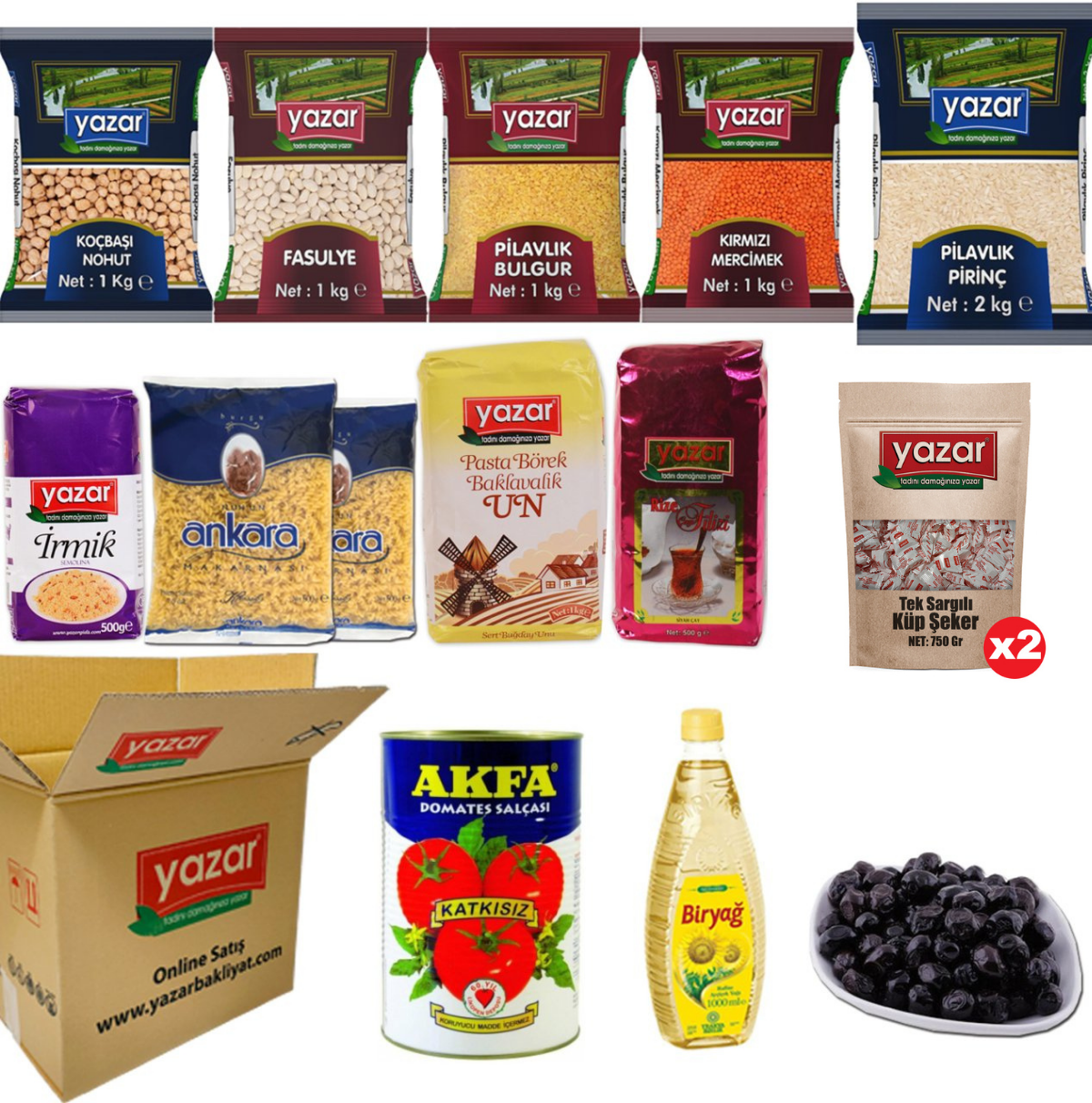 Yazar Ramazan Paketi 13 Parça 13,5 Kg