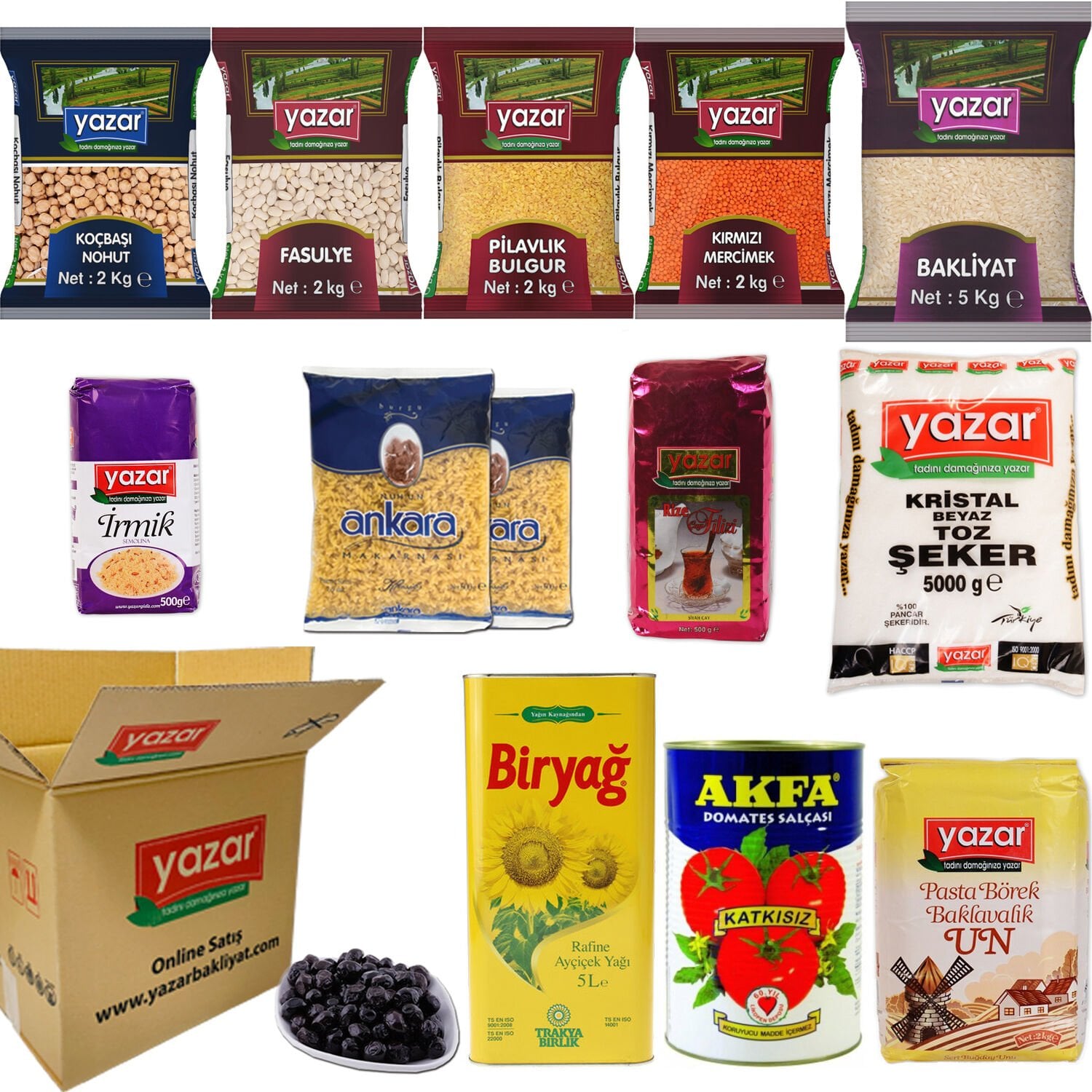 Yazar Ramazan Paketi 13 Parça 29 Kg