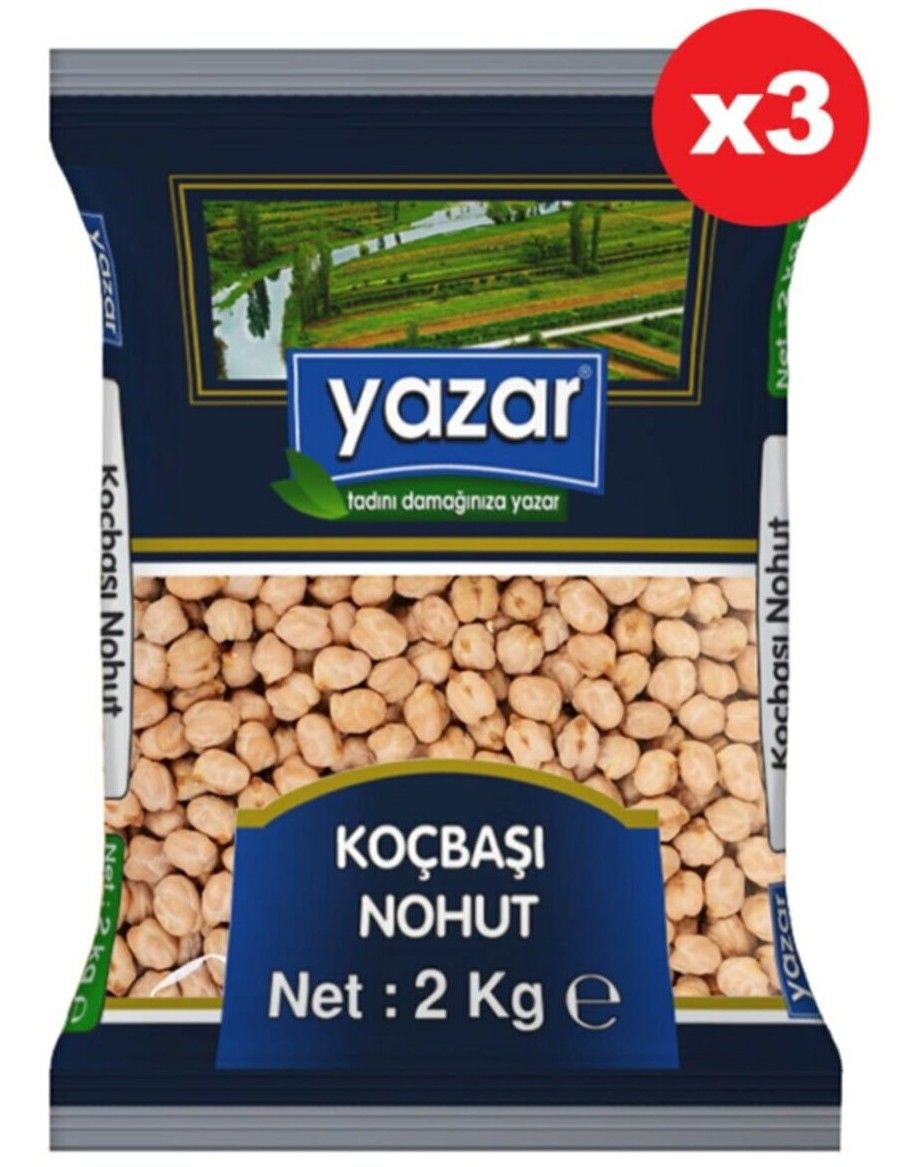 Yazar Koçbaşı Nohut 2 Kg. x 3 Paket