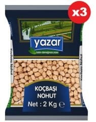 Yazar Koçbaşı Nohut 2 Kg x 3 Paket