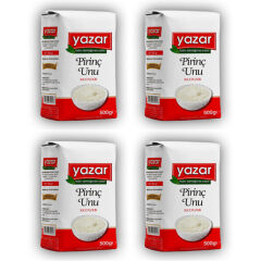 Yazar Sade Pirinç Unu 500 Gr x 4 Paket (Glutensiz)