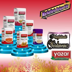 Yazar 500Gr Pudra Şekeri+500Gr İrmik+400Gr Galeta Unu+400Gr Buğday Nişastası x2 - 8li Set