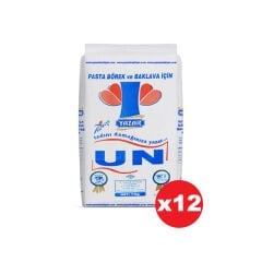 Yazar Pastalık Böreklik Baklavalık Çok Amaçlı Beyaz Un 1 Kg x 12 Paket