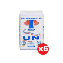 Yazar Pastalık Böreklik Baklavalık Çok Amaçlı Beyaz Un 1 Kg x 6 Paket