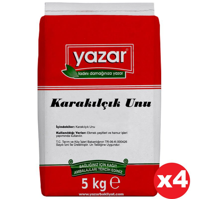 Yazar Taş Değirmende Öğütülmüş Karakılçık Unu 5 Kg x 4 Paket